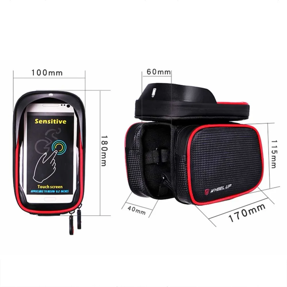 Flash Deal New 6.2 Inch Waterproof TPU Touch Screen Bike Bags MTB Road Bicycle Front Frame Top Tube Bag Cell Phone Bicycle Cycling Bag 1
