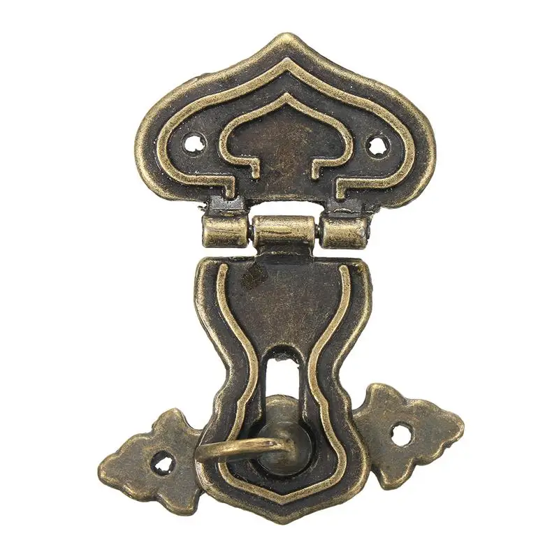 MTGATHER 1 шт., бронзовая шкатулка в форме сердца, замок с защелкой, цинковый сплав, бронза для винтажной деревянной коробки, Подарочная коробка, ювелирные изделия