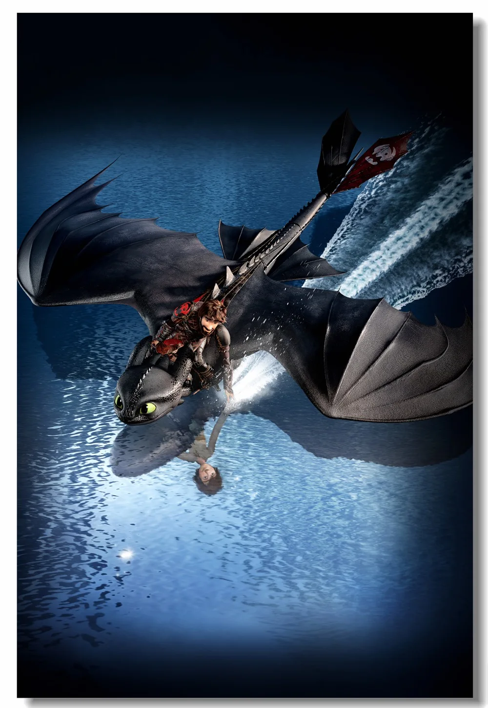 Us 5 35 33 Off Custom Canvas Wall Paintings How To Train Your Dragon 3 Poster Night Fury Hiccup Stickers Httyd Wallpaper Kids Room Decor 0857 In