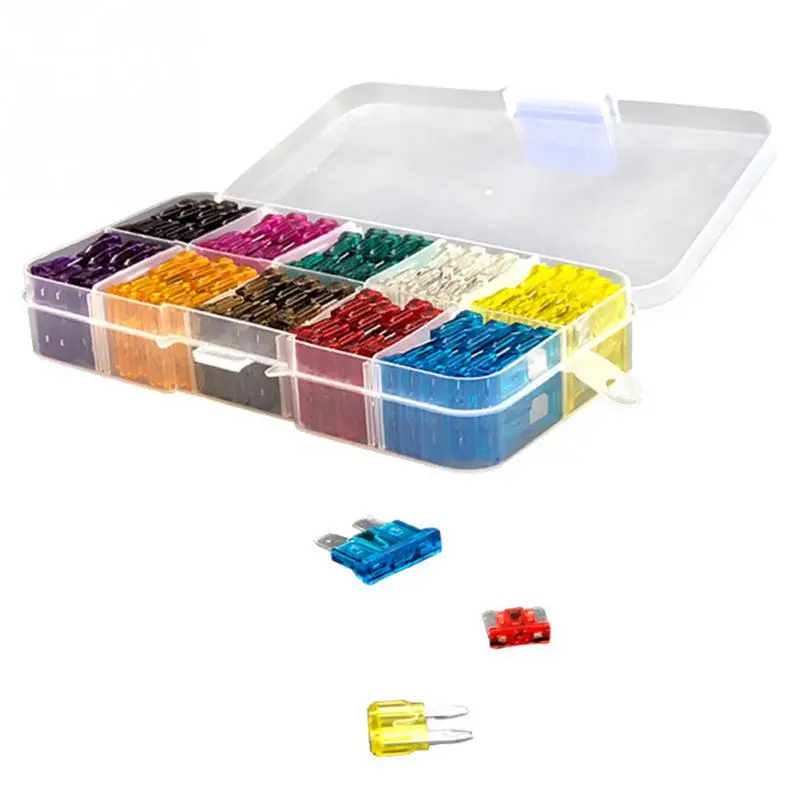

120 Pcs Fuses Car Accessories Box Packed Safe Durable Assorted Mini Blade Zinc
