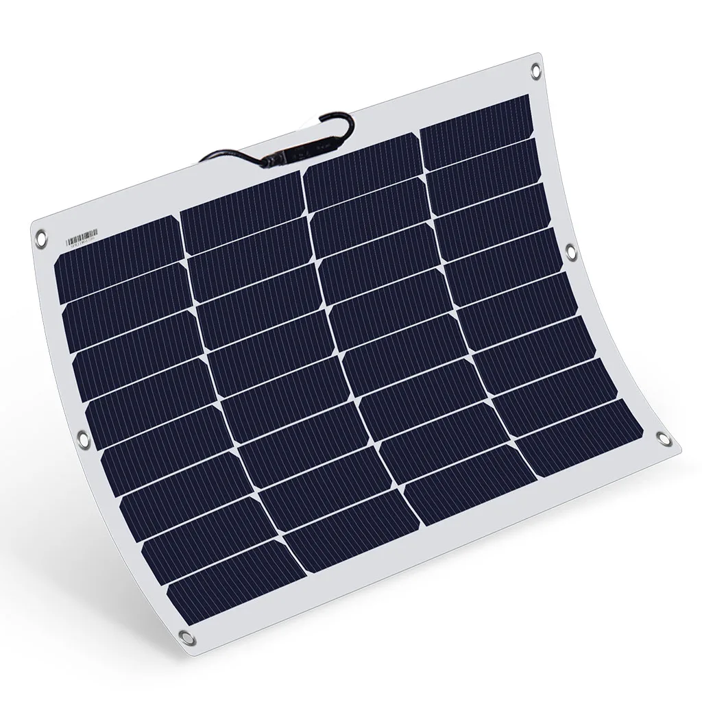 Suaoki 50W semi-flexible DF solar panel Max 600W Solar Charger Waterproof Power Station for Residential roofs verandas RVs Cars