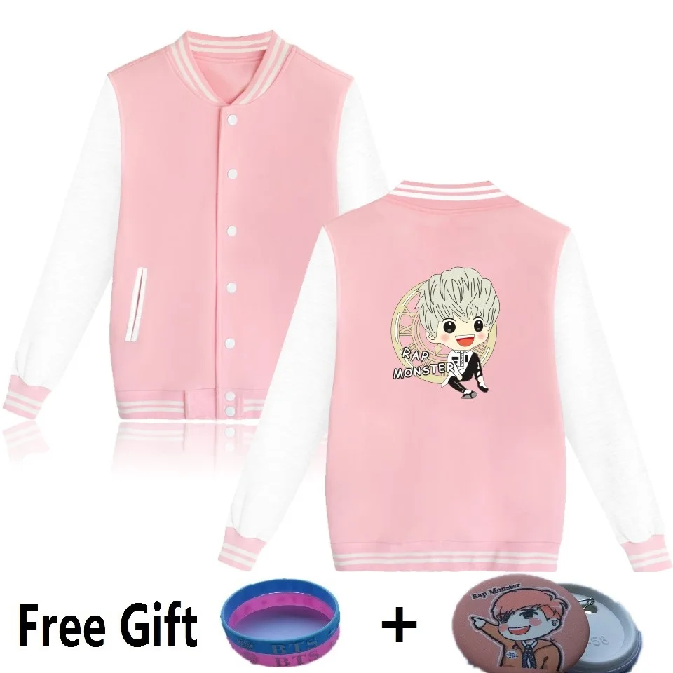 WEJNXIN Gambar Kartun Cetak Hoodies Wanita Penggemar KPOP BTS