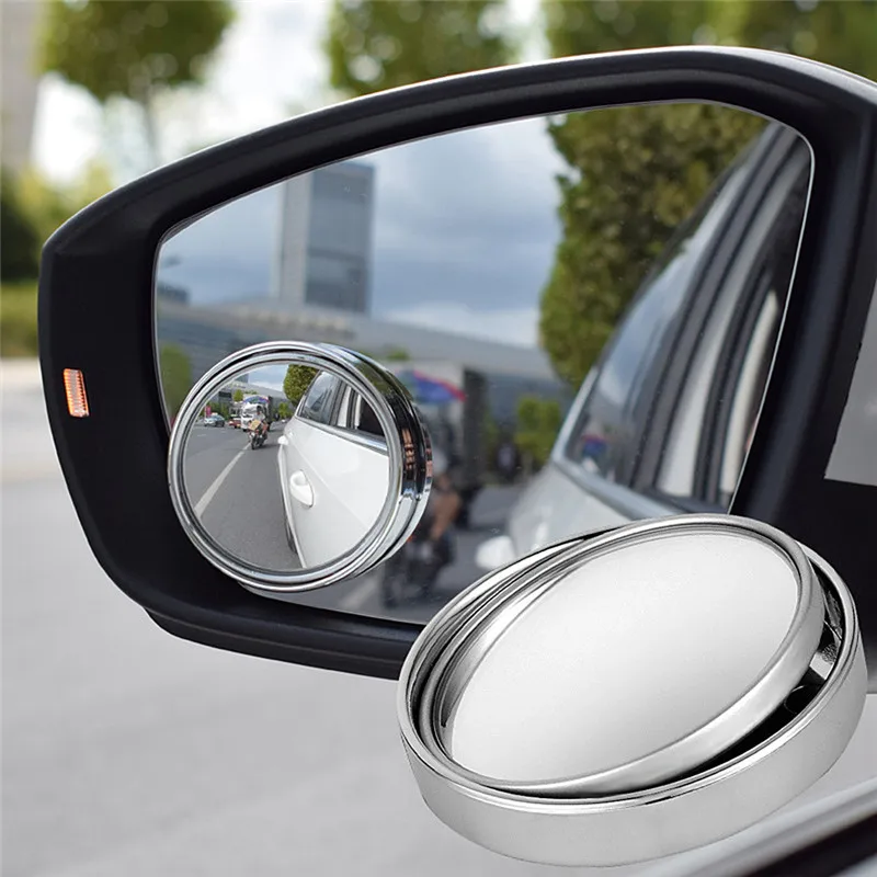 2pcs Universal Car Auto 360° Wide Angle Convex Rear Side View Blind Spot Mirror