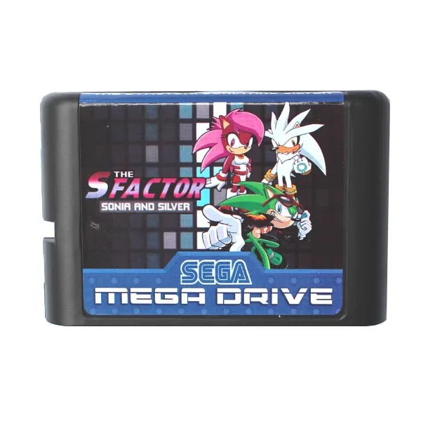 Игровая карточка sega MD-The S Factor Sonic And Silver Для 16 бит игровой картридж sega MD система Megadrive Genesis