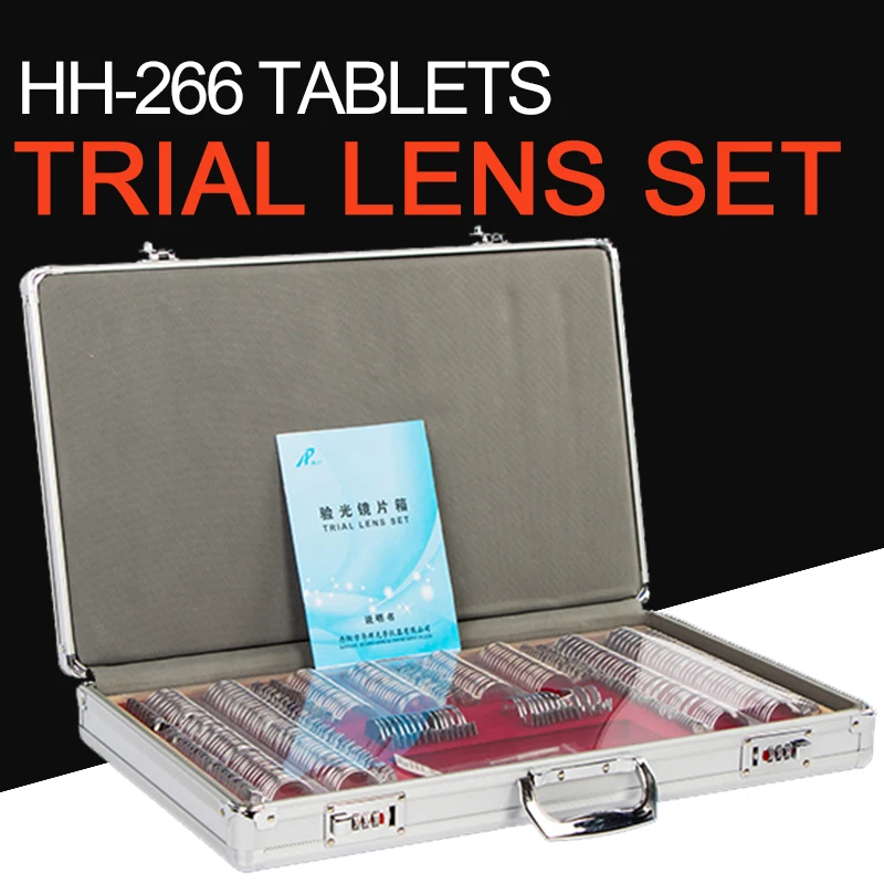 Trial Lens Set 266 pcs Metal Box Lens Evidence Box Plastic Rim A Class
