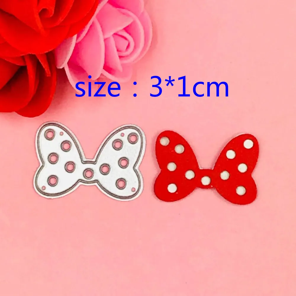 

1pcs minnie bow metal Cutting Die+2PCS carft Tag for DIY Scrapbooking/photo album Decorative Embossing DIY Paper Cards