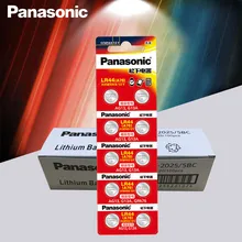 Panasonic 100 ПК 1,5 V кнопочный элемент Батарея lr44 литиевая Миниатюрный элемент питания A76 AG13 G13A LR44 LR1154 357A SR44