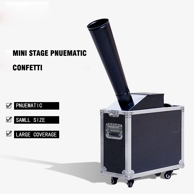 

Free shipping stage confetti machine smoke fazer hazer effect stage equipment co2 with flight case for dj disco bar