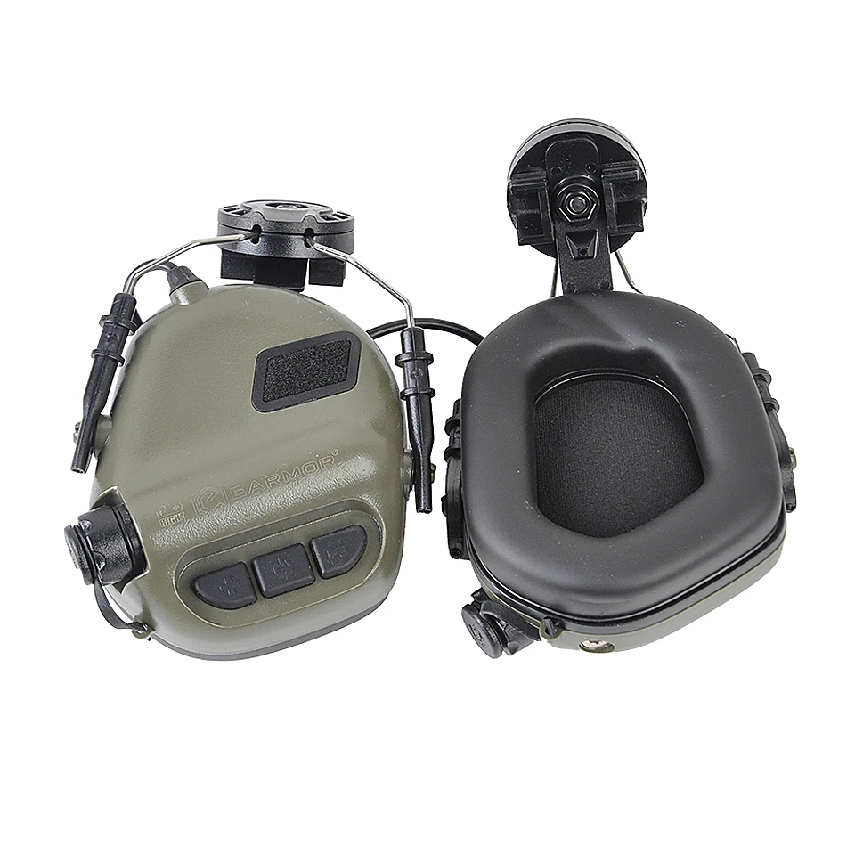 EARMOR M31H Tactical Headphone Noise Canceling Hearing Protection Softair Aviation Headset for FAST MT Helmets Adapter