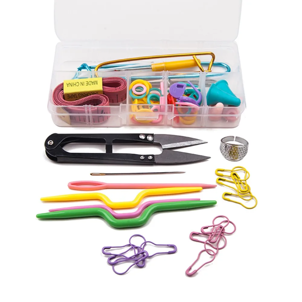 

58pcs Quality Detachable White CaseSewing Kit Household Tools Crochet Kit Drop ship