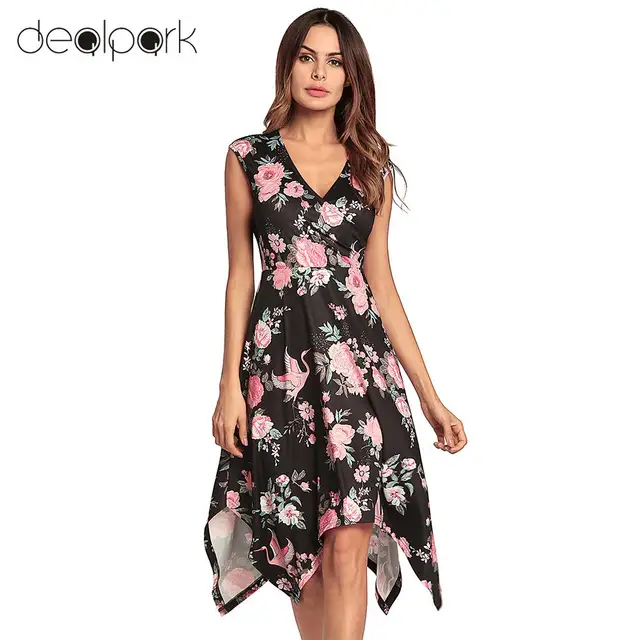Knee Length Asymmetrical Dress