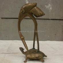 Китайский Народная Культура Handmade Латунь Бронзовая Статуя Дракона черепаха кран Скульптура