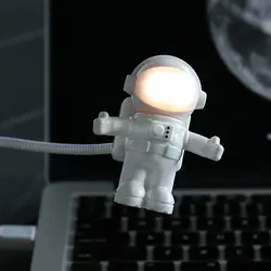Астронавт USB творческий ночник для компьютера Мощность Bank горячие подарок общежитии Спальня ночники Новинка освещение игрушка