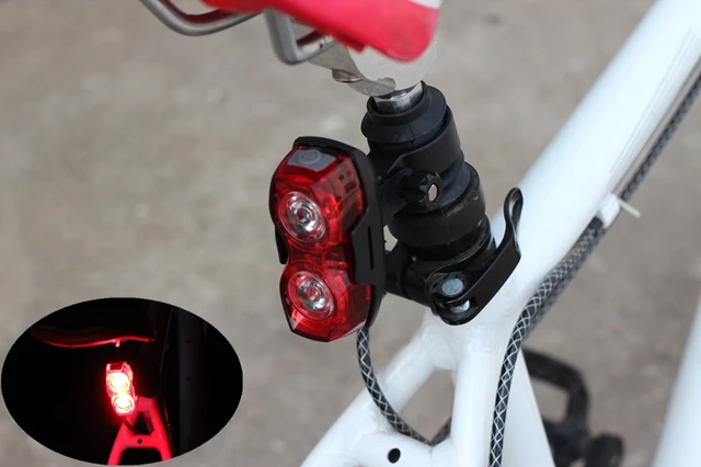 5 LED Bike Bicycle Cycling Safety Warning Tail Rear Lamp Flashing Back Light NEW