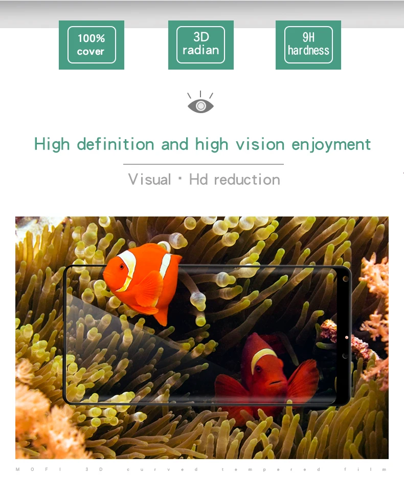Mofi 3D протектор экрана для Xiaomi mi Max 3 Полное покрытие экрана Защитная пленка Закаленное стекло для Xiaomi mi Mix 2 mi x 2S