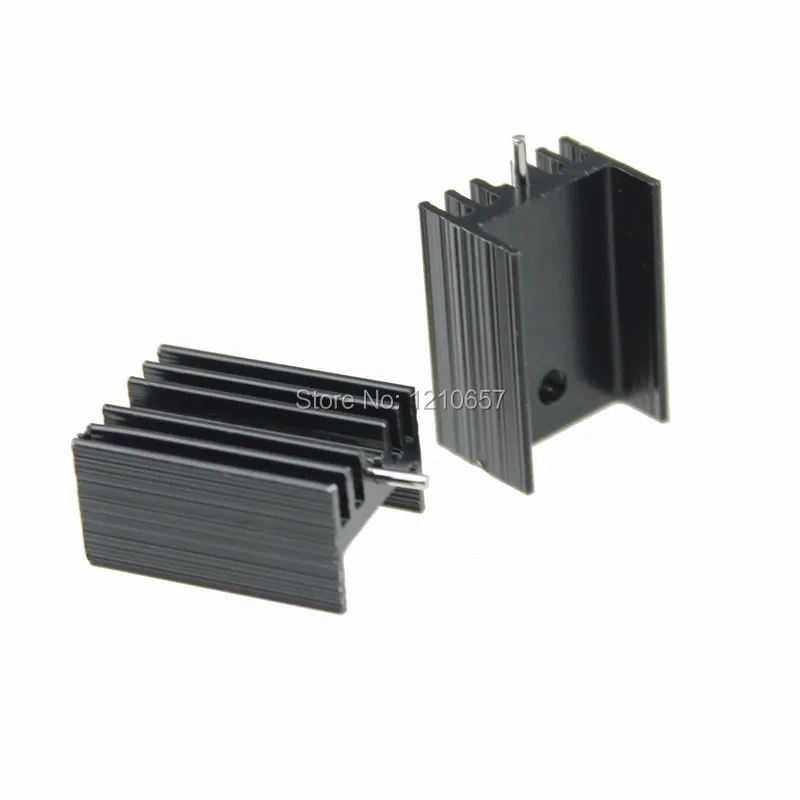 2 шт./партия TO-220 IC Радиатор Черный TO220 21x15x11 мм с контактным алюминием | Компьютеры и