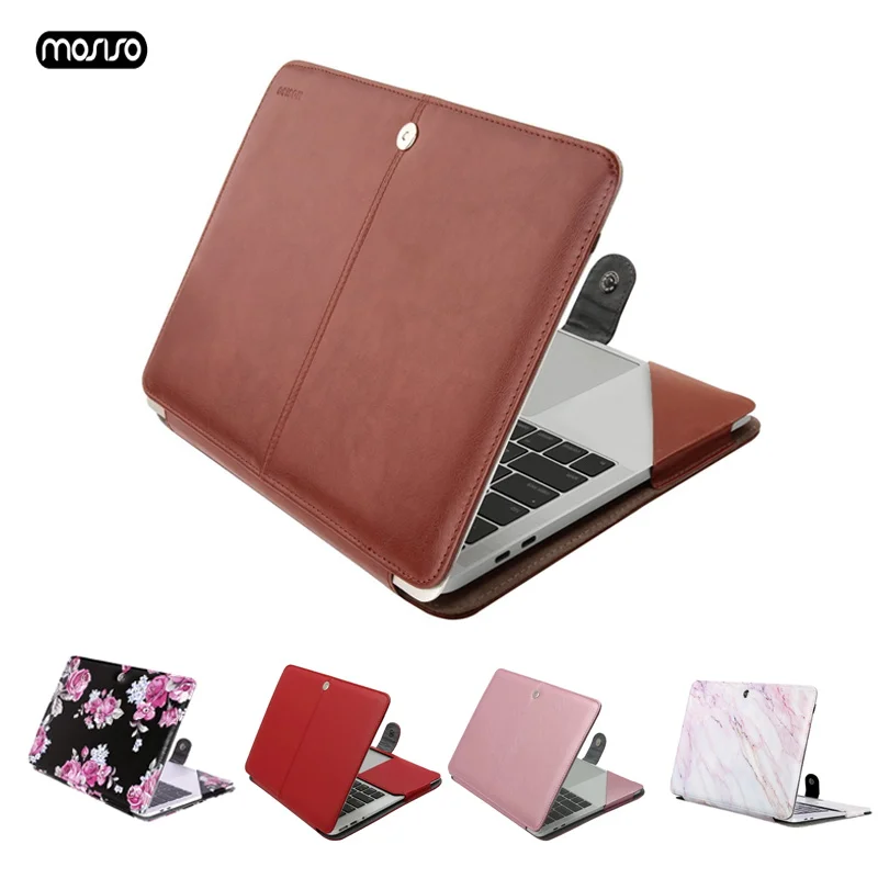 Цена Чехол для ноутбука MOSISO из искусственной кожи для MacBook Air 13 дюймов 2018 A1932 чехол для Mac Book New Pro 13 с сенсорной панелью A1706 A1708