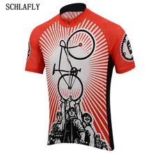 Старый стиль Велоспорт Джерси Лето короткий рукав Тур велосипед одежда красная игровая футболка забавная Спортивная майка Одежда для велоспорта schlafly