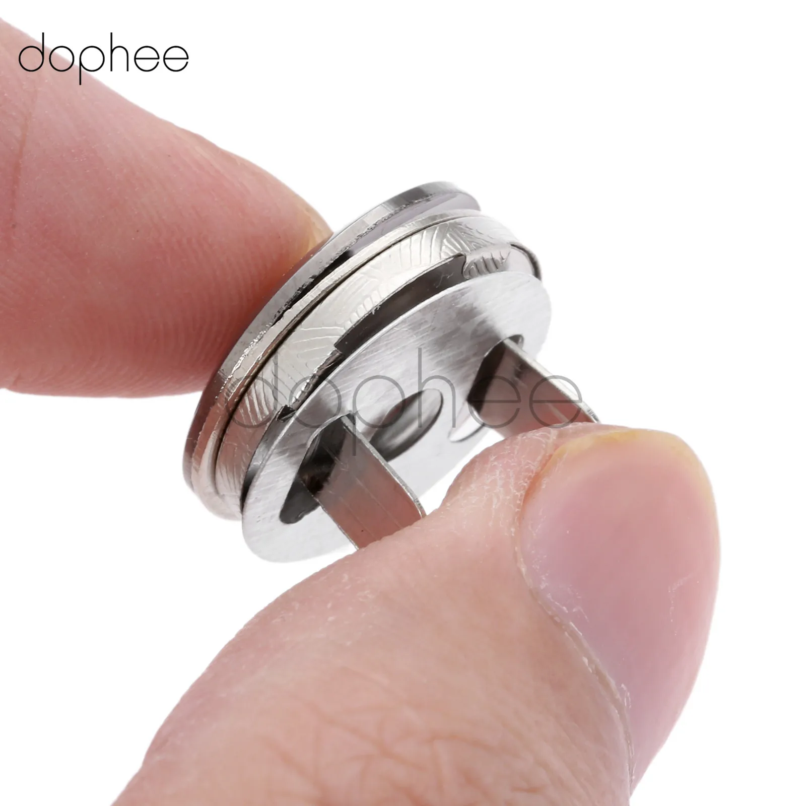 Dophee 10 шт. 17 мм магнитные заклепки серебристые/черные застежки для сумочки