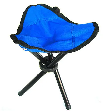 Складной Рыбалка стул Портативный металла небольшой треугольный стул для Рыбалка Кемпинг Сад Пикник Водонепроницаемый ткань Оксфорд - Цвет: Blue