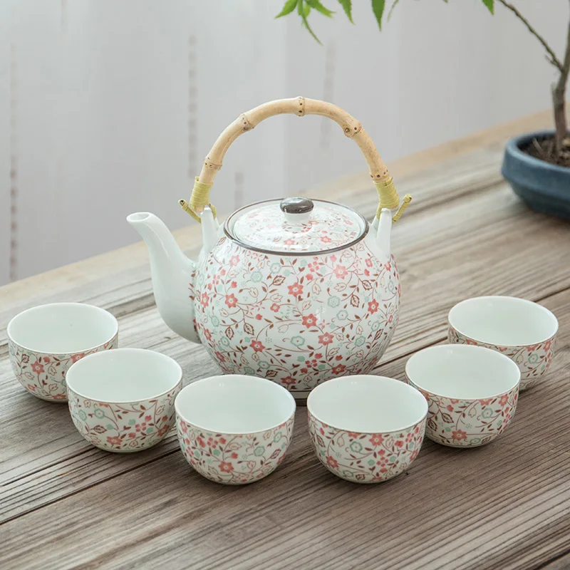TANGPIN большой емкости Японский керамический чайный сервиз керамический чайник чайный китайский чайный набор кунг-фу с подносом - Цвет: Style F
