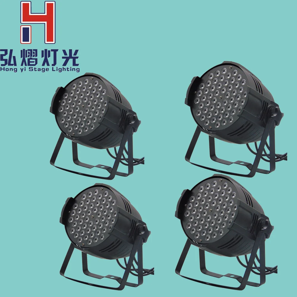 

Hong Yi Stage Lighting minimum 4x Led Par Can 54X3W RGBW Slim Par Light Strobe DMX DJ Disco Stage Light