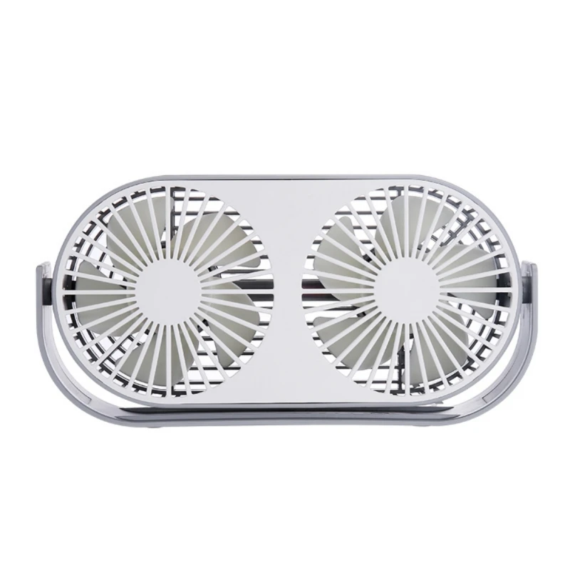 

360 Degree Summer Rotating Double-Head Usb Cooling Personal Fan 3 Adjustable Speeds For Office Home Outdoor