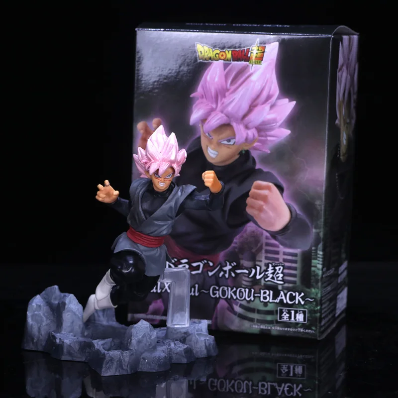 Dragon Ball Z Trunks розовый Темный Гоку Супер Saiyan Боевая версия. 3 вида стилей фигурка DBZ Goku фигурка коллекция 12 см - Цвет: Pink Goku Real Boxed