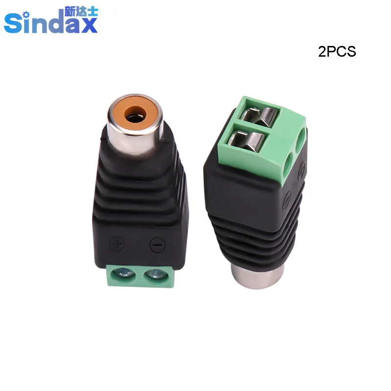

Sindax DC Terminals RCA female connector FCAT5 To rca Camera CCTV Video AV rca Terminals RCA female jack Connectors 2PCS