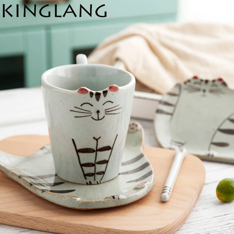 

Free Shipping cartoon ceramic mug and plates