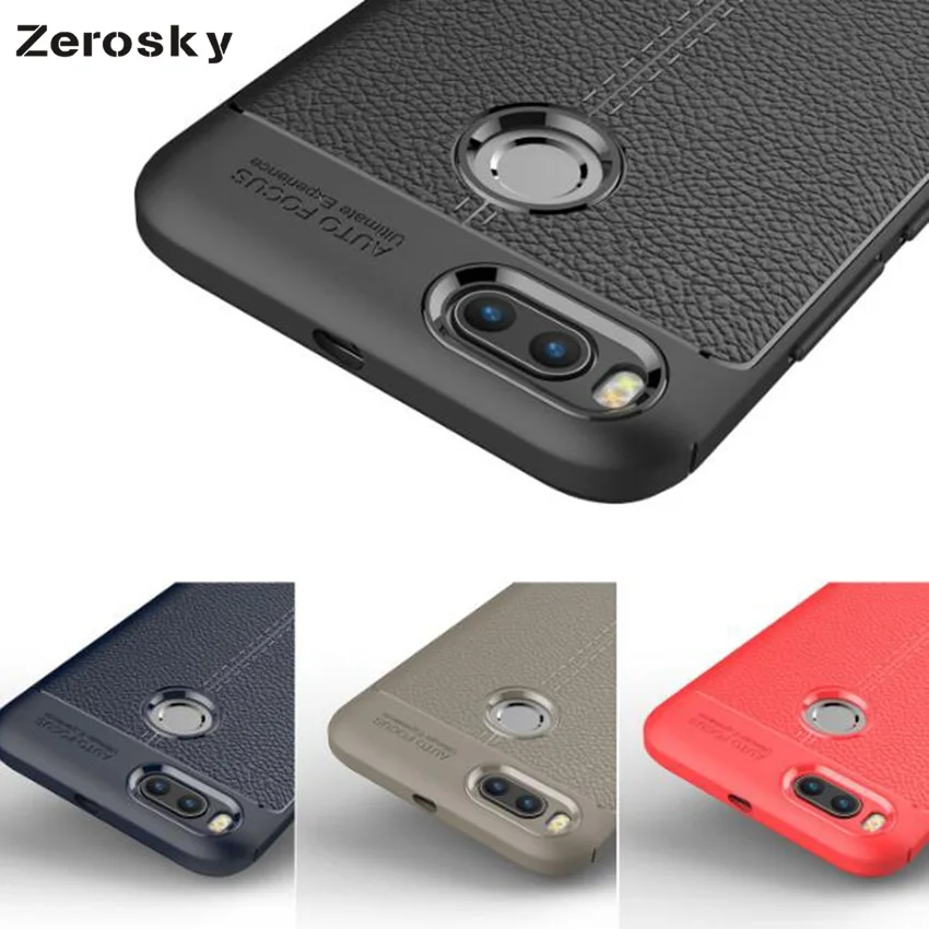 

Luxury TPU Phone Case For Xiaomi Mi A1 Mi 5X Mi5X MiA1 Leather Texture Ultra Thin Protective Cover Bags Cases Zerosky