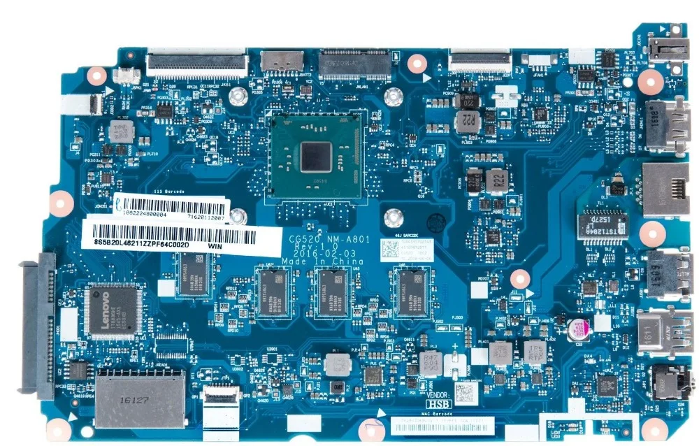 

For Lenovo Ideapad 110-14 110-15IBR laptop Mainboard NM-A801 w/ N3060 1.60 GHz SR2KN 100% test ok