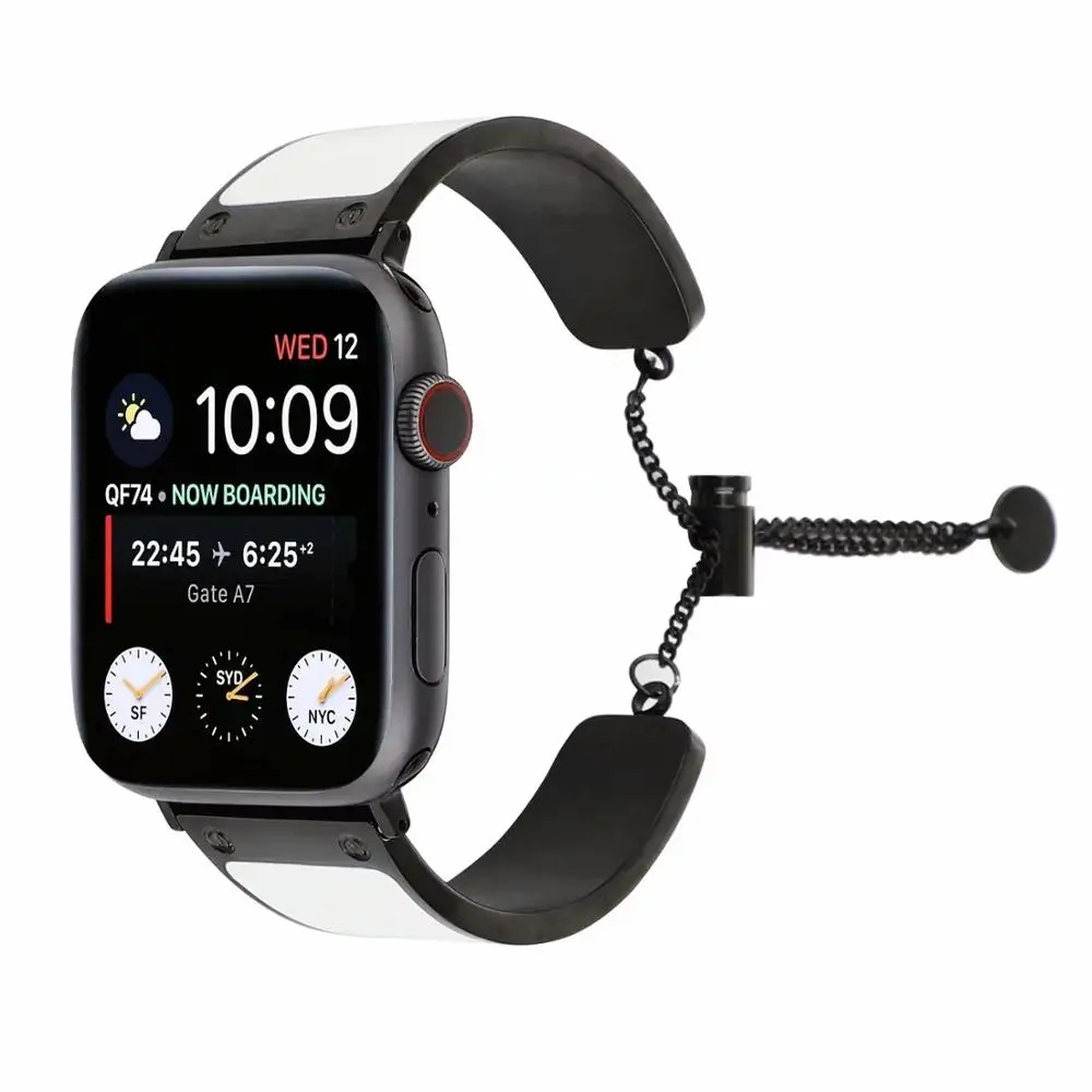 Ремешок для iwatch Band 38 мм полосы 42 мм 44 мм 40 мм Золотой браслет для Apple Watch Band 38 мм из нержавеющей стали серии 4 3 2 1
