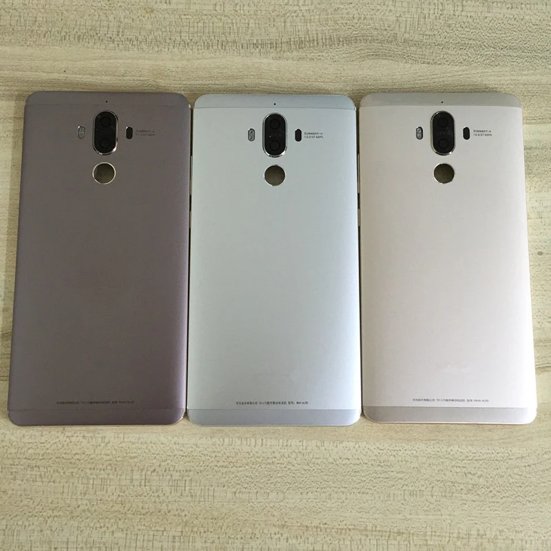 

Fingerprint Senor Metal Rear Housing For Huawei Mate 9 / Mate 9 Pro Back Cover Housing Battery Door Case with Lens+Side Buttons