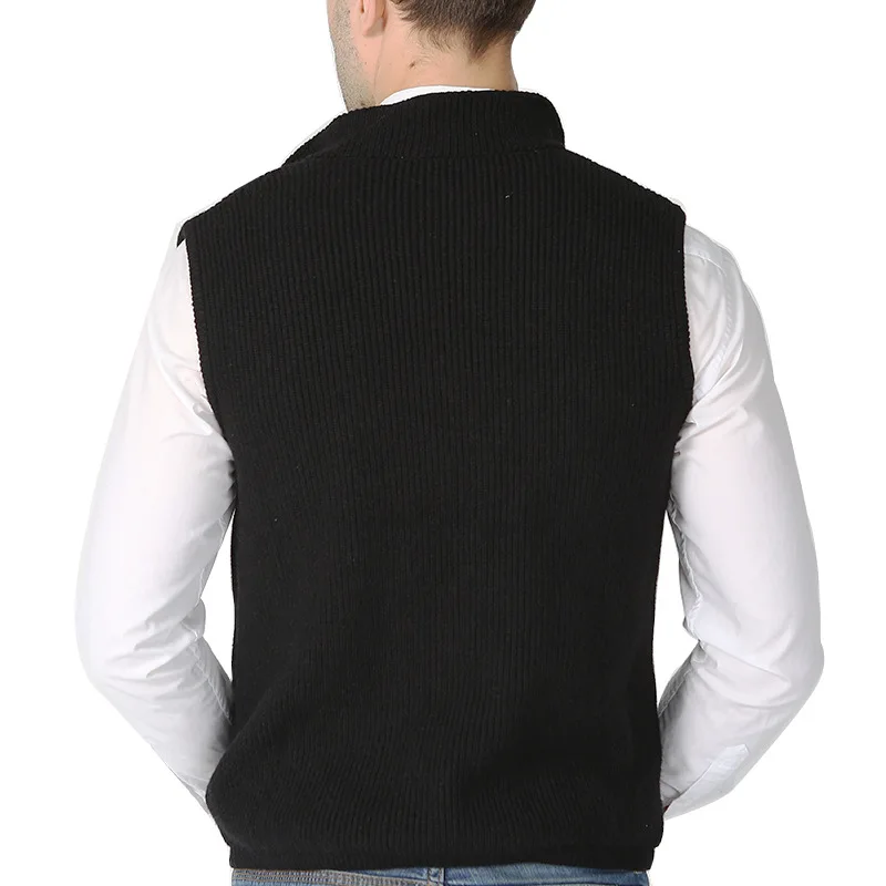 Мужской трикотажный жилет теплая куртка на молнии большого размера 6xl 7xl 8xl осень