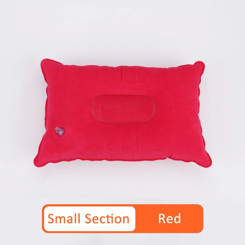7 цветов надувная дорожная складная подушка для шеи Мини Подушка для путешествий Сверхлегкая воздушная надувная подушка для отдыха на природе Спальный Мешок - Цвет: Small-Red