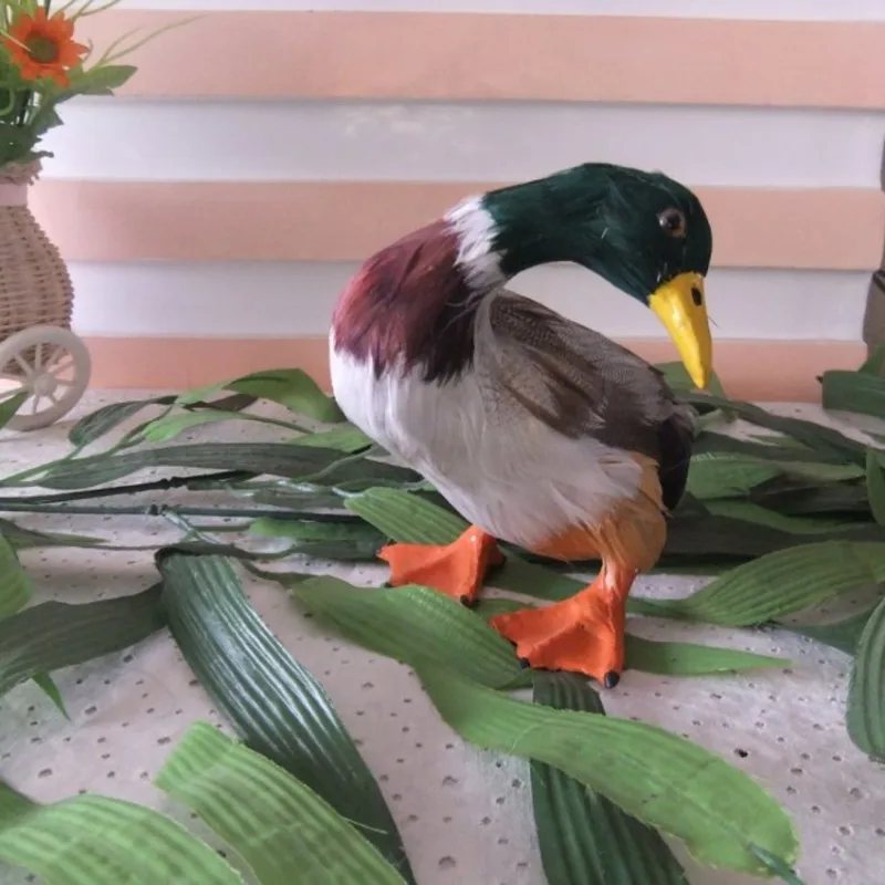 

The simulation handicraft duck fur animal specimens Feather household decoration photography props Static model