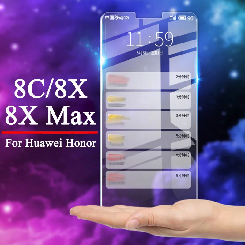 

protective glass on the for huawei honor 8x max 8c tremp glas screen protector honor8x 8xmax 8 x c x8 c8 honor8c huawey film 9h