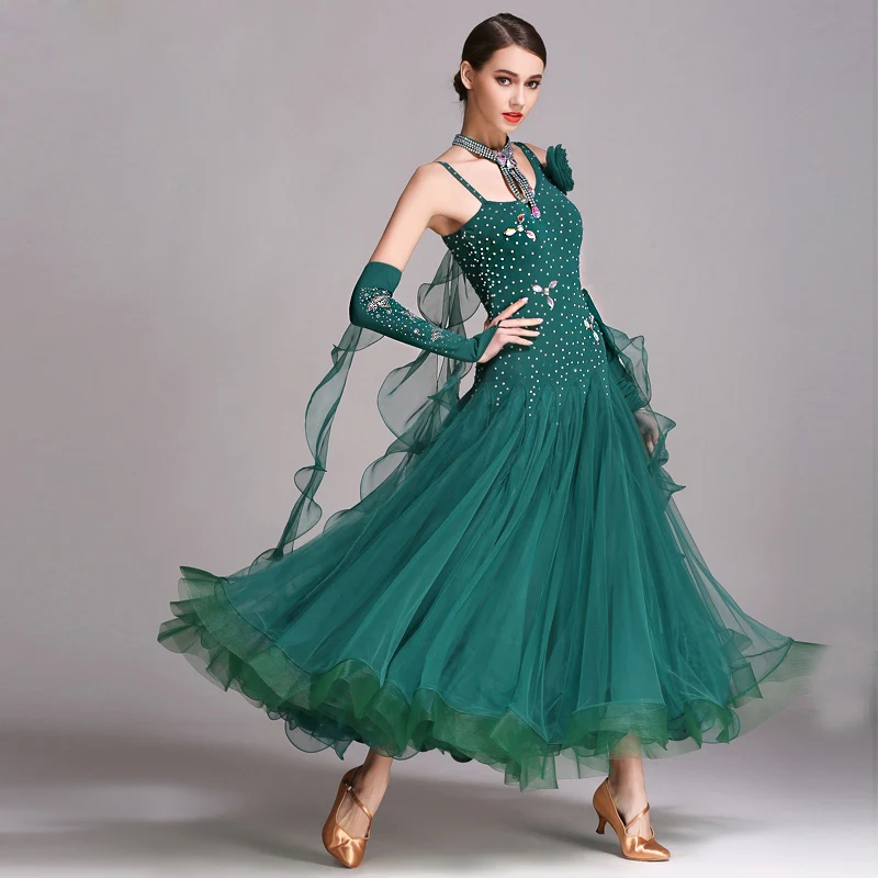 Ballroom Waltz Competiton Dress For Women Stage Waltz Tango Dancing ...