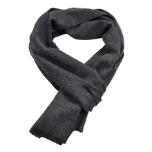 KLV модный мужской шарф Зимний теплый однотонный кашемировый Повседневный Длинный мягкий шейный шарф черный, серый, красный, темно-синий, темно-серый z1009