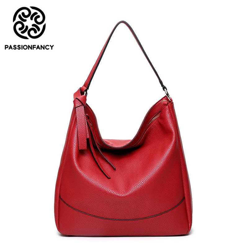 

Woman Handbag Fashion Soft Leather Ladies Shoulder Bags for Women 2018 Hobos Tote Messenger Bag OL Style Big Capacity 4 Colors
