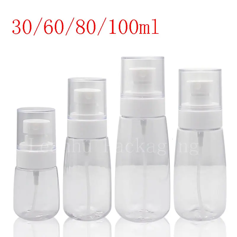 

Travel Empty PETG Bottle With Mist Spray Pump 30ML 60ML 80ML 100ML Refillable Perfume Container Packaging Sprayer Container