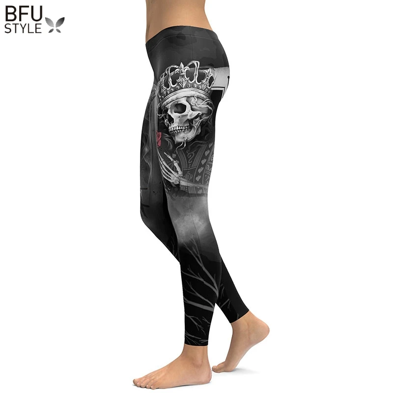 Skull Fitness Leggings Women Sexy Pants Fashion 3d Print Sportwear Legging High Waist Lady Skinny Leisure Jogger Trousers