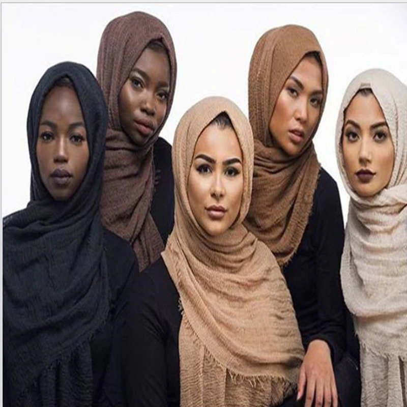

Soft cotton hijab scarf women solid shawls and wraps big pashmina pure color head scarves winter echarpe femme hijabs 66 colors