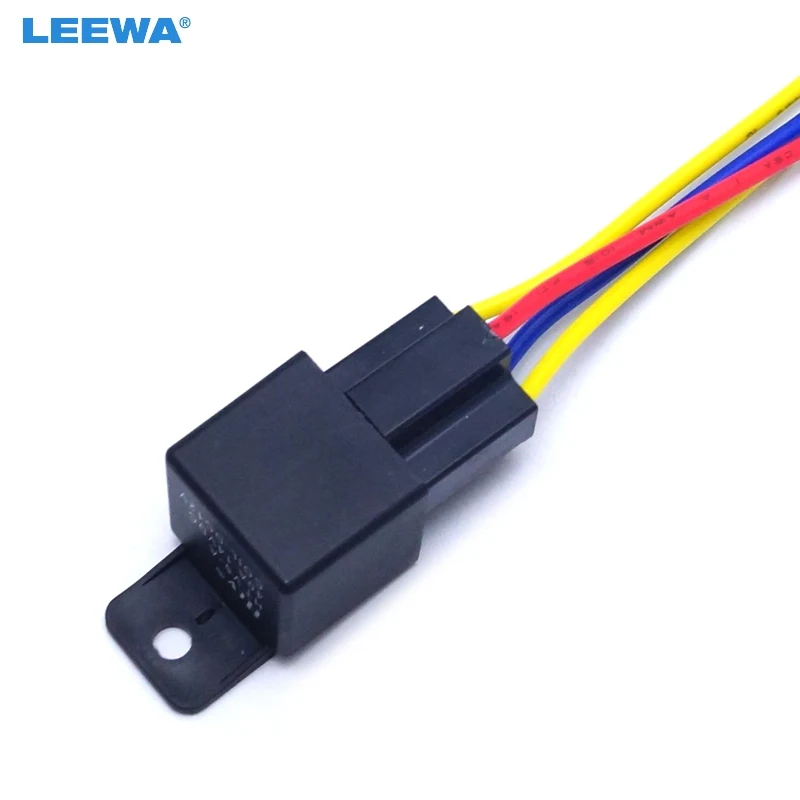 Leewa 10pcs Car Automotive Pin 12vdc 40 30a Constant