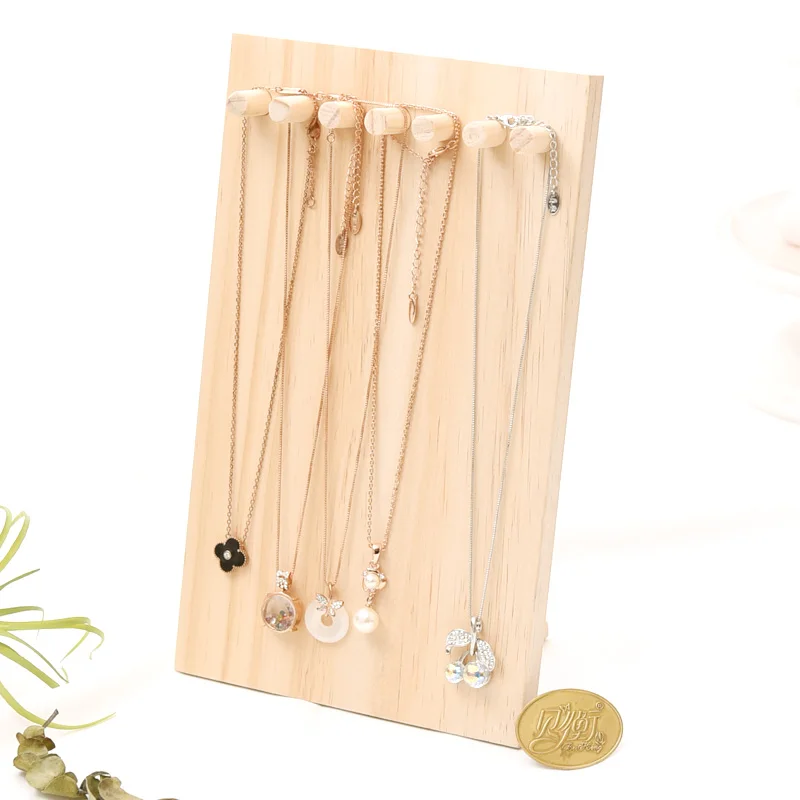 Buy Solid Wood Necklace Pendant Stand Chain Bracelets