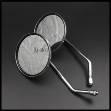 Mirrors Custom Oval For Harley Suzuki Kawasaki Honda Kymco Vespa SYM BMW