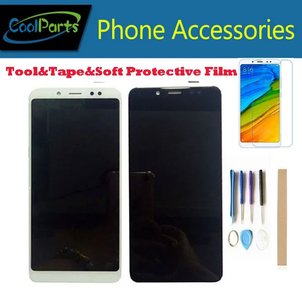 

1PC/Lot 5.99Inch For Xiaomi Redmi Note 5 Redmi Note 5 Pro LCD Display Screen+Touch Screen Digitizer Black White Color With Kits