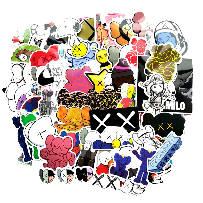 64pcs Kaws Sticker Original Fake Cap Sticker For Skateboard Laptop Luggage Fridge Phone Toy Styling Home Doodle Sticker F2 64pcs Kaws Sticker Original Fake Cap Sticker For Skateboard Laptop Luggage Fridge Phone Toy Styling Home Doodle Sticker F2