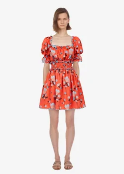

New 2019 summer floral print ruffles Chiffon dress Women sweet dress A410